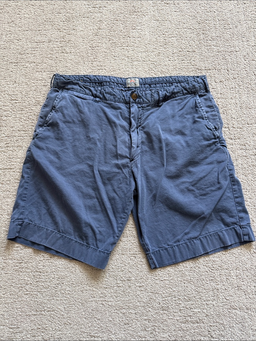 Faherty Men’s Blue Flat Front Chino Shorts - 34